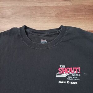 The Shout! House Dueling Pianos San Diego Black Shirt Hanes XL